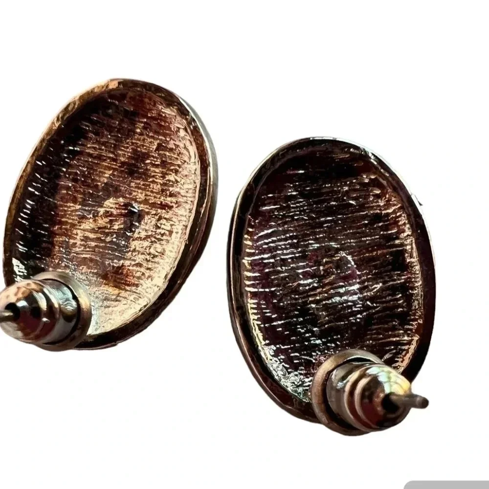 NWOT VINTAGE COLORFUL HARLEQUIN BRACELET & EARRINGS SET - Picture 5 of 5